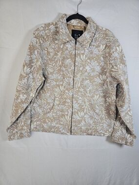 NWT, Fried Waters Floral Textured Bomber Jacket The Tapestry Edition Size Large